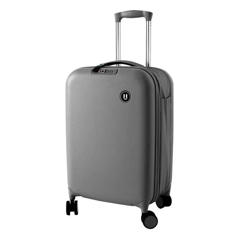 24 Inch Collapsible Trolley Bag | Water Resistant Travel | Grey