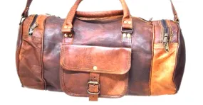 24" Brown Leather Harrison Travel Bag