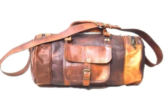 24" Brown Leather Harrison Travel Bag