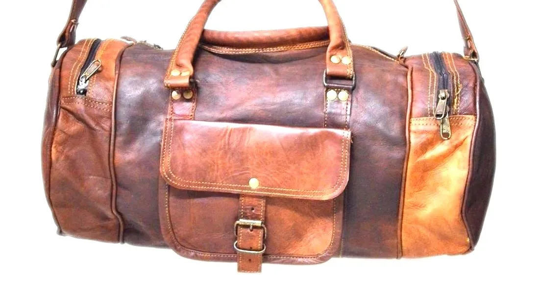 24" Brown Leather Harrison Travel Bag