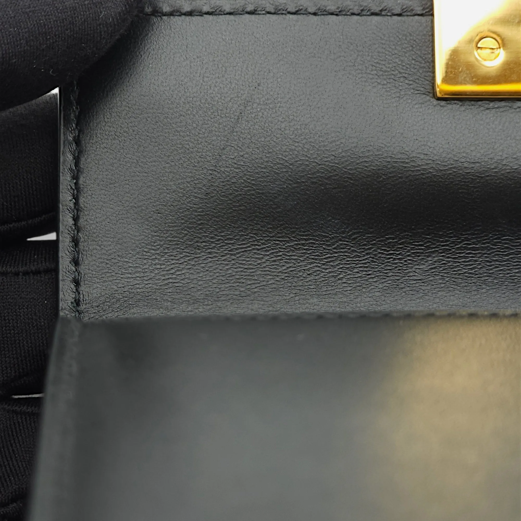 30 Montaigne Micro Black Crossbody Bag in Calfskin, Gold hardware