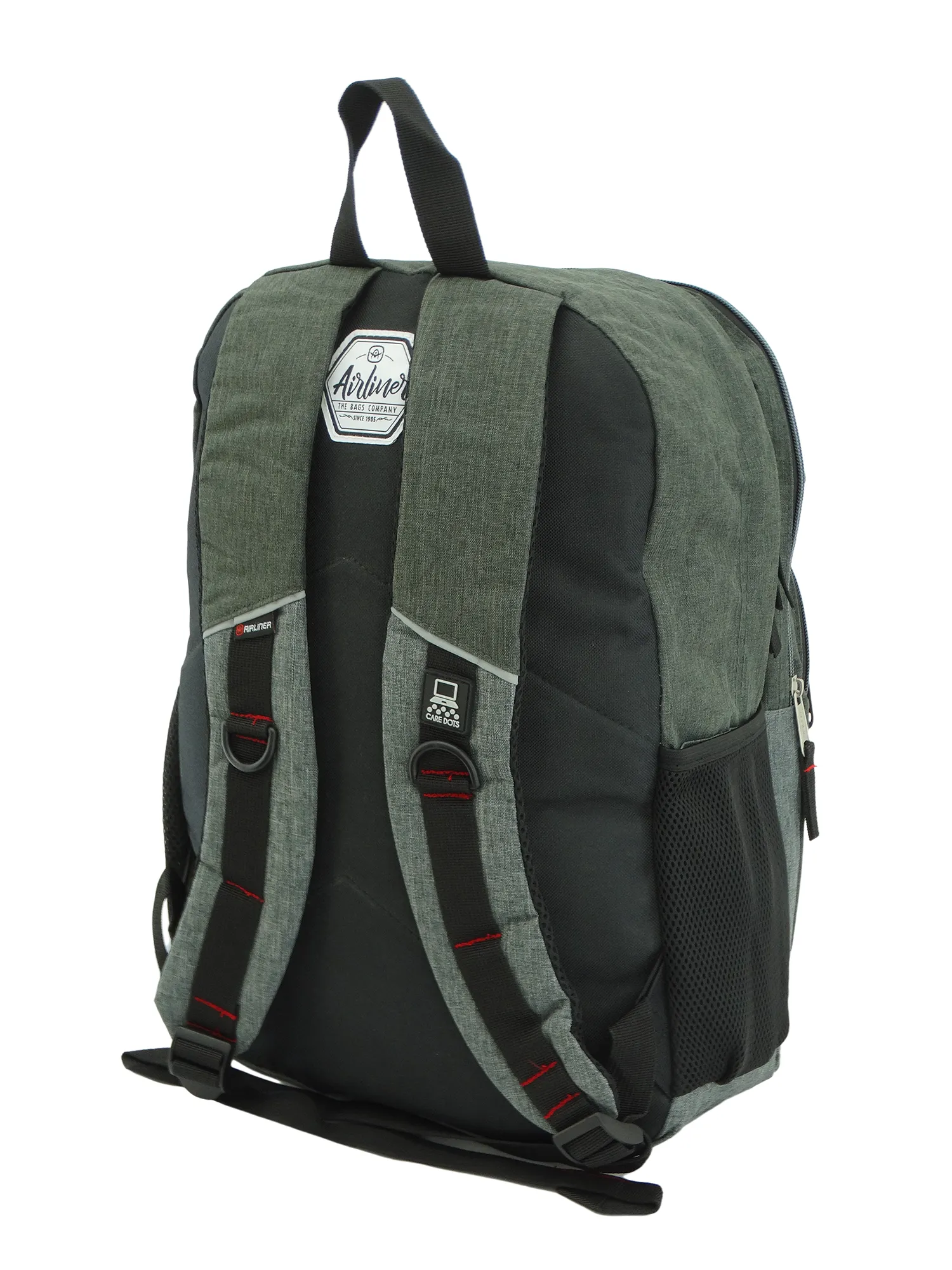 667962, Airliner, Backpack w/Laptop Sleeve - Grey/Grey