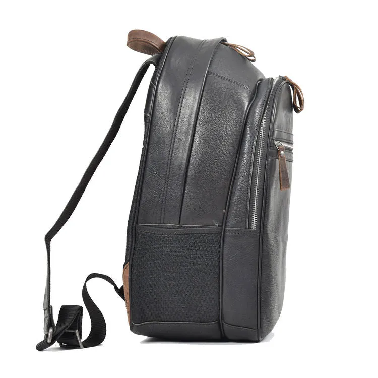 Ashwood Stratford Black Leather Rucksack