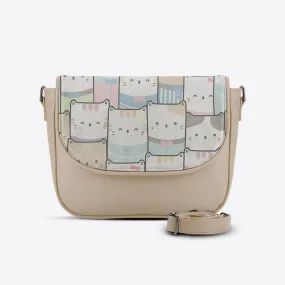 Beige Messenger Crossbody Kitty