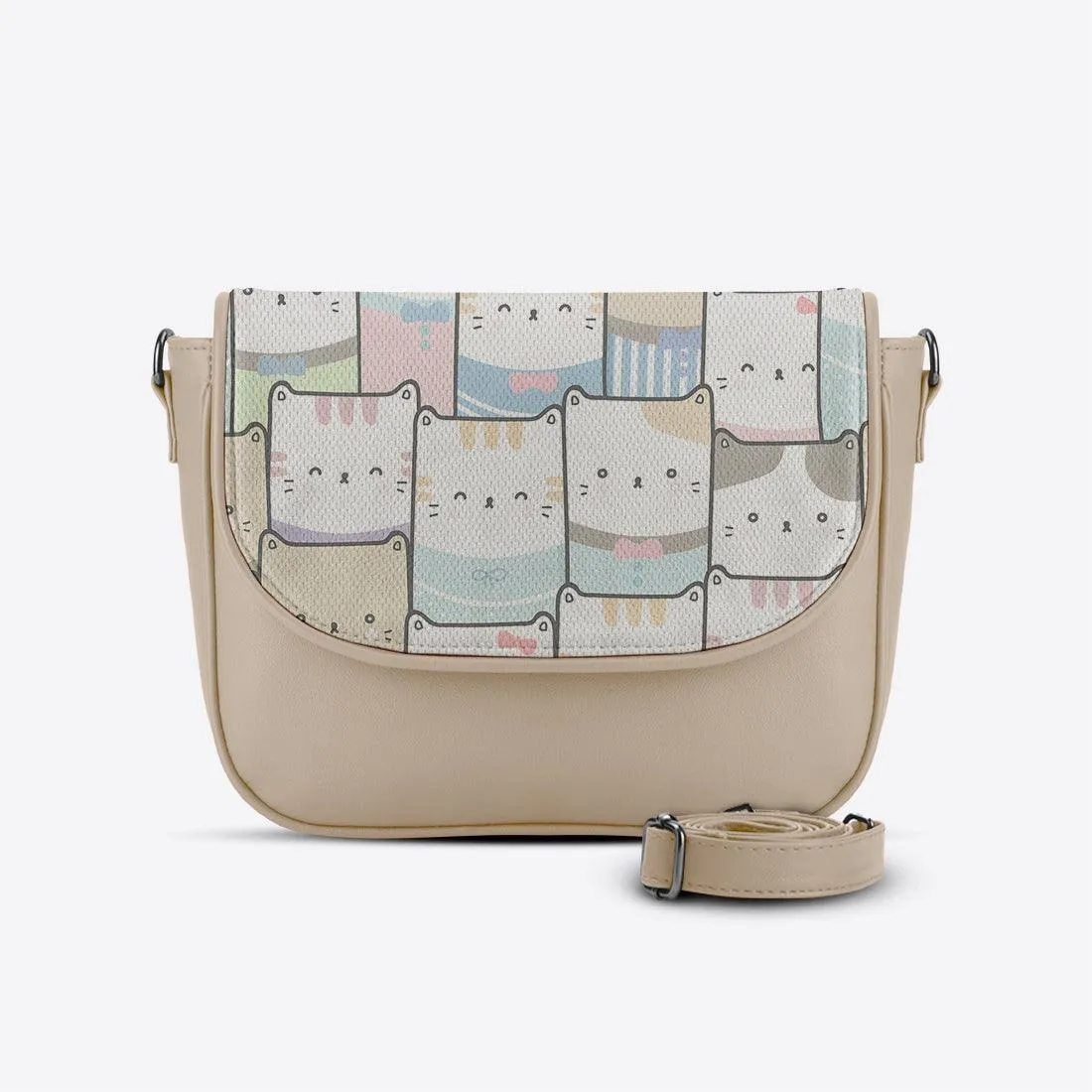 Beige Messenger Crossbody Kitty