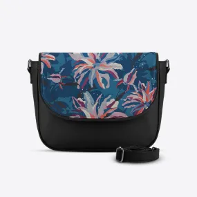 Black Messenger Crossbody Blue Night