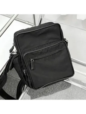 Black Pocono Re Nylon Tesuto Square Cross Bag 3APRB3581