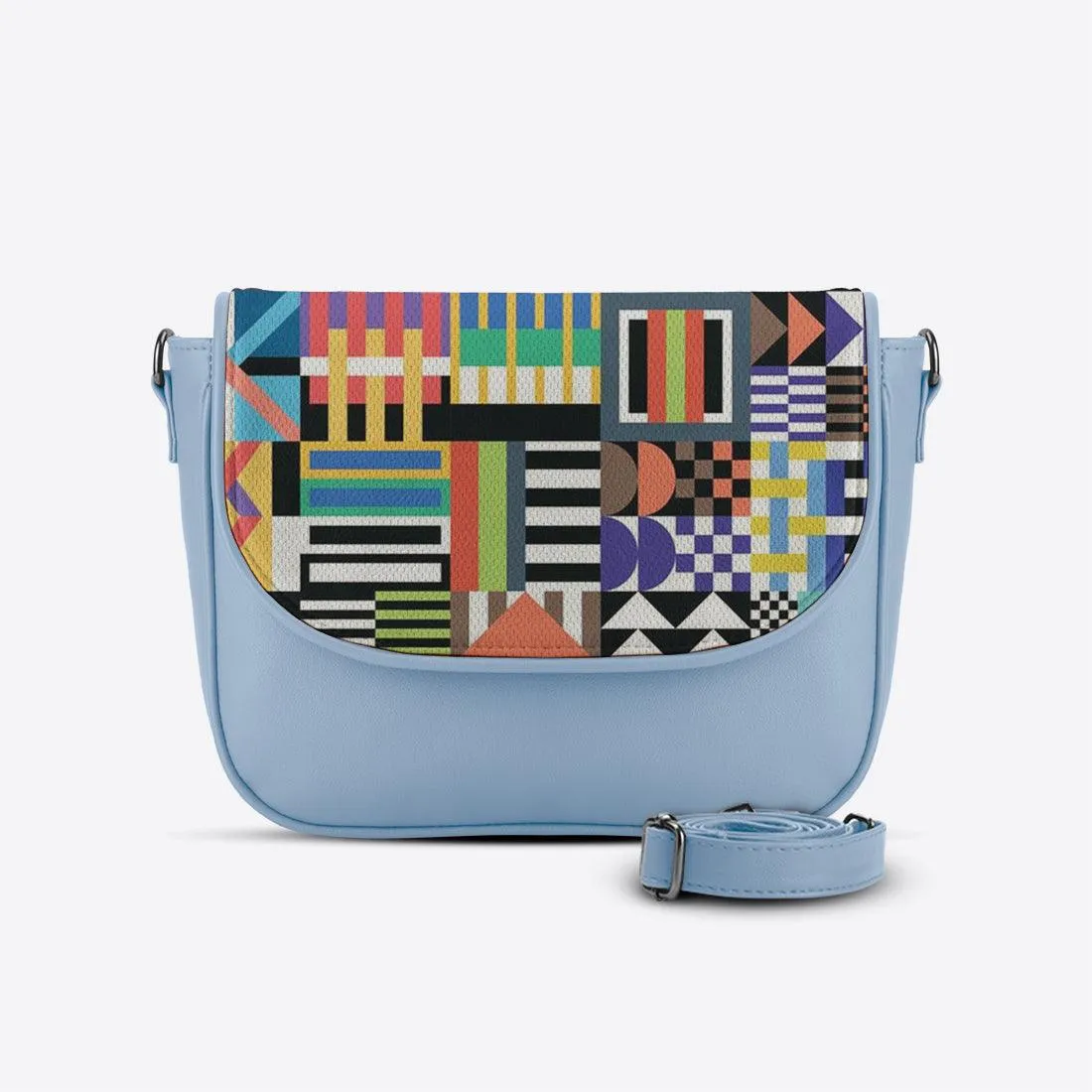 Blue Messenger Crossbody Texture