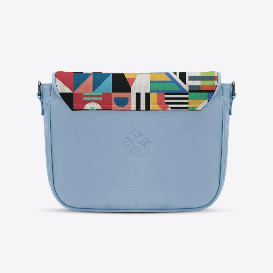 Blue Messenger Crossbody Texture