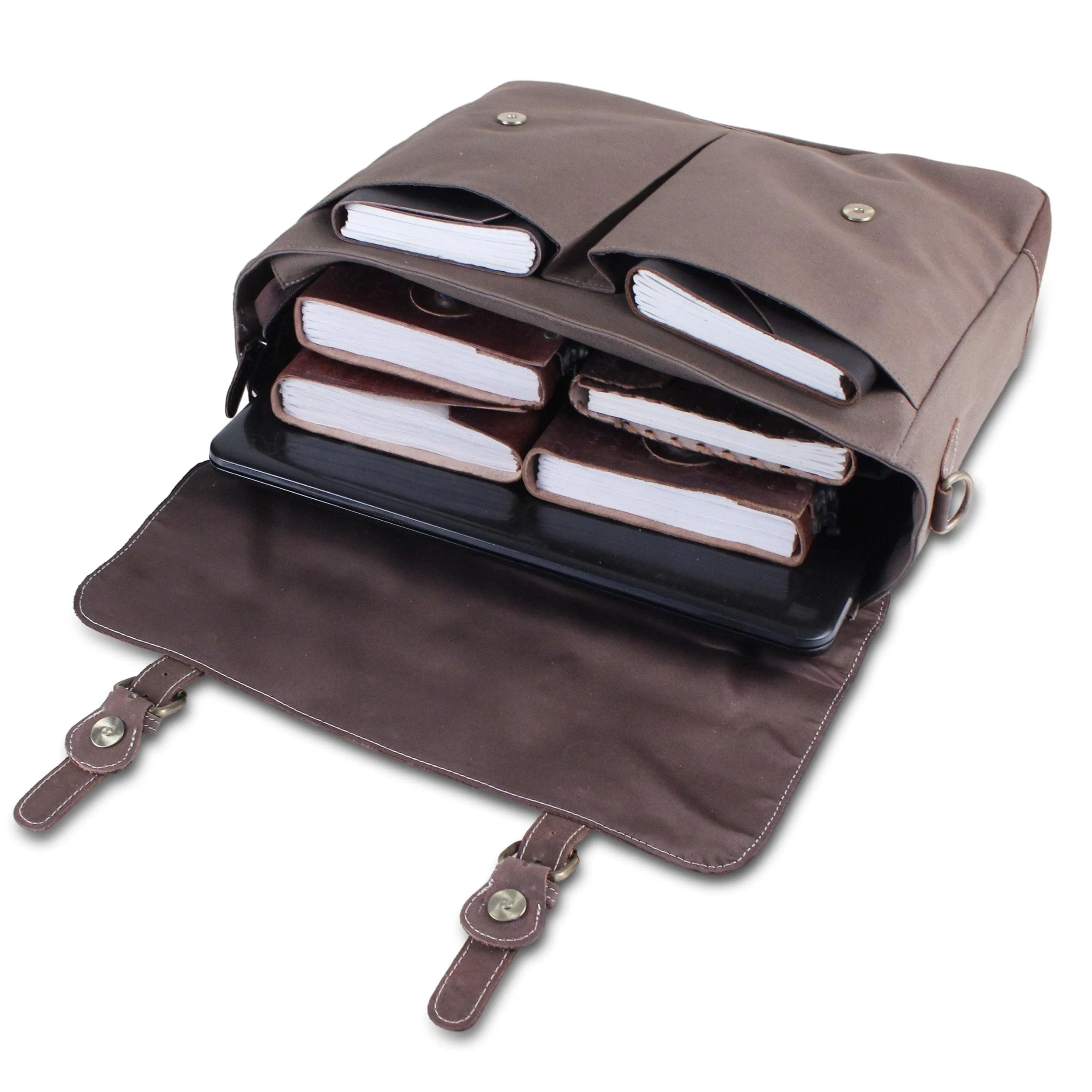 Brown Briefcase Laptop Bag