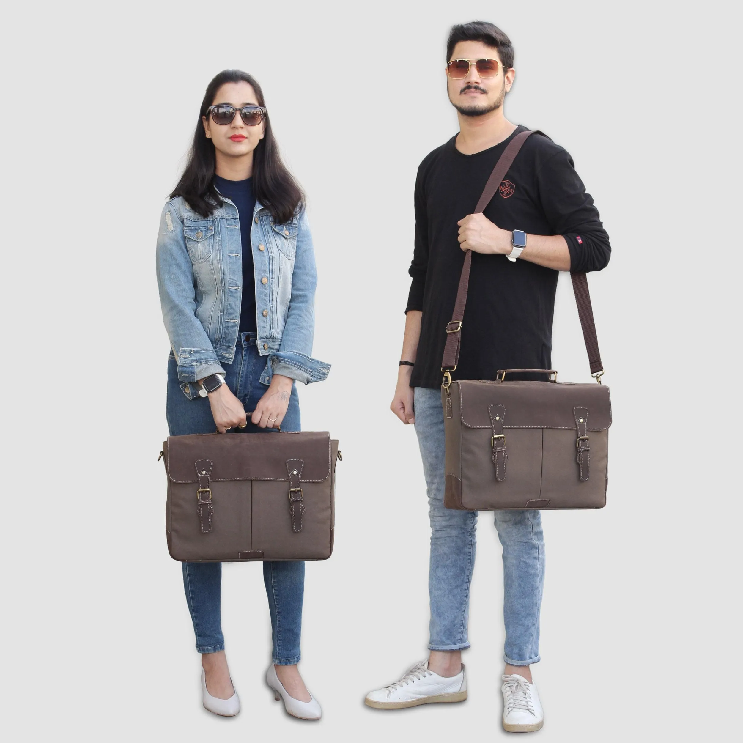 Brown Briefcase Laptop Bag