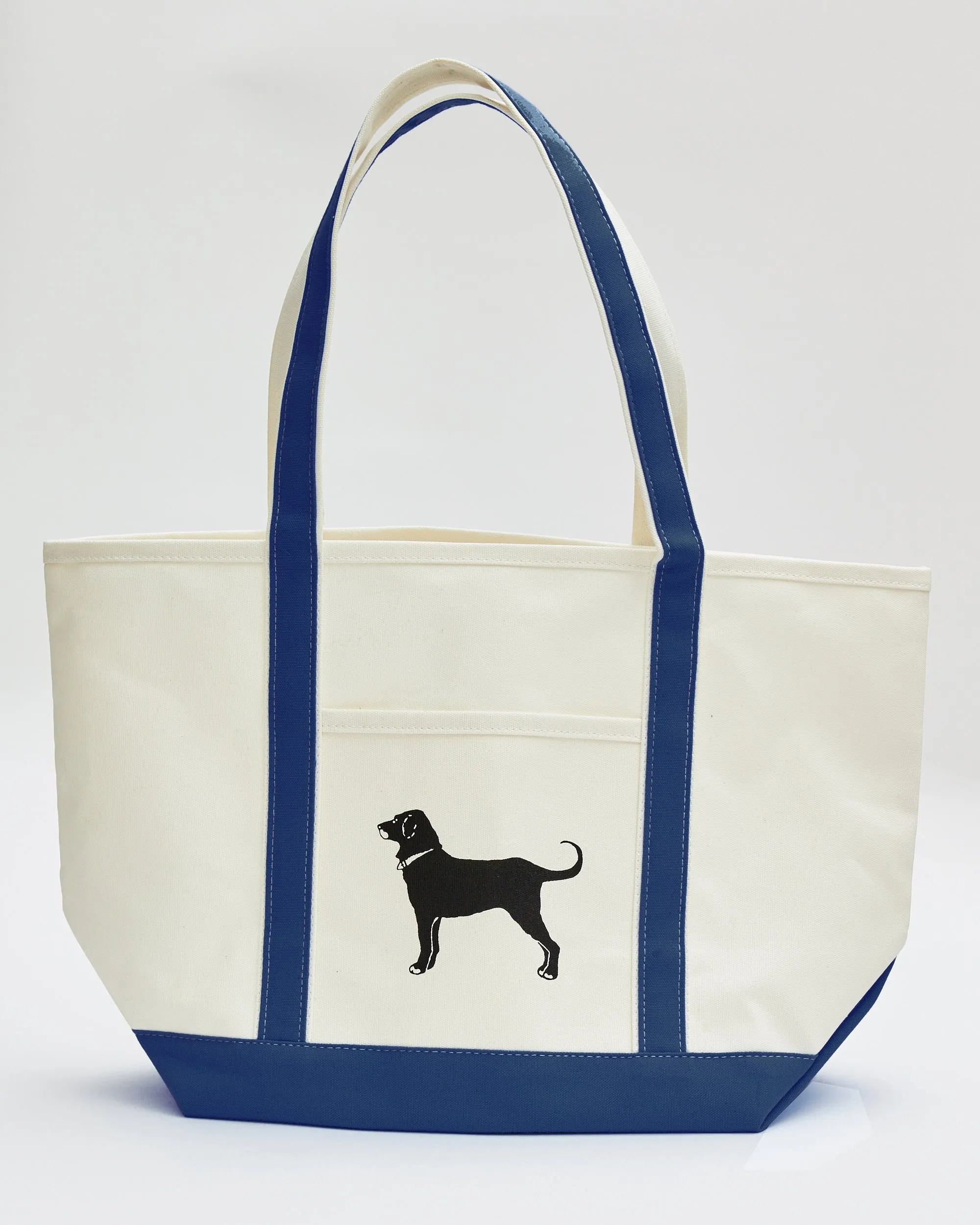 Canvas Black Dog Tote Bag