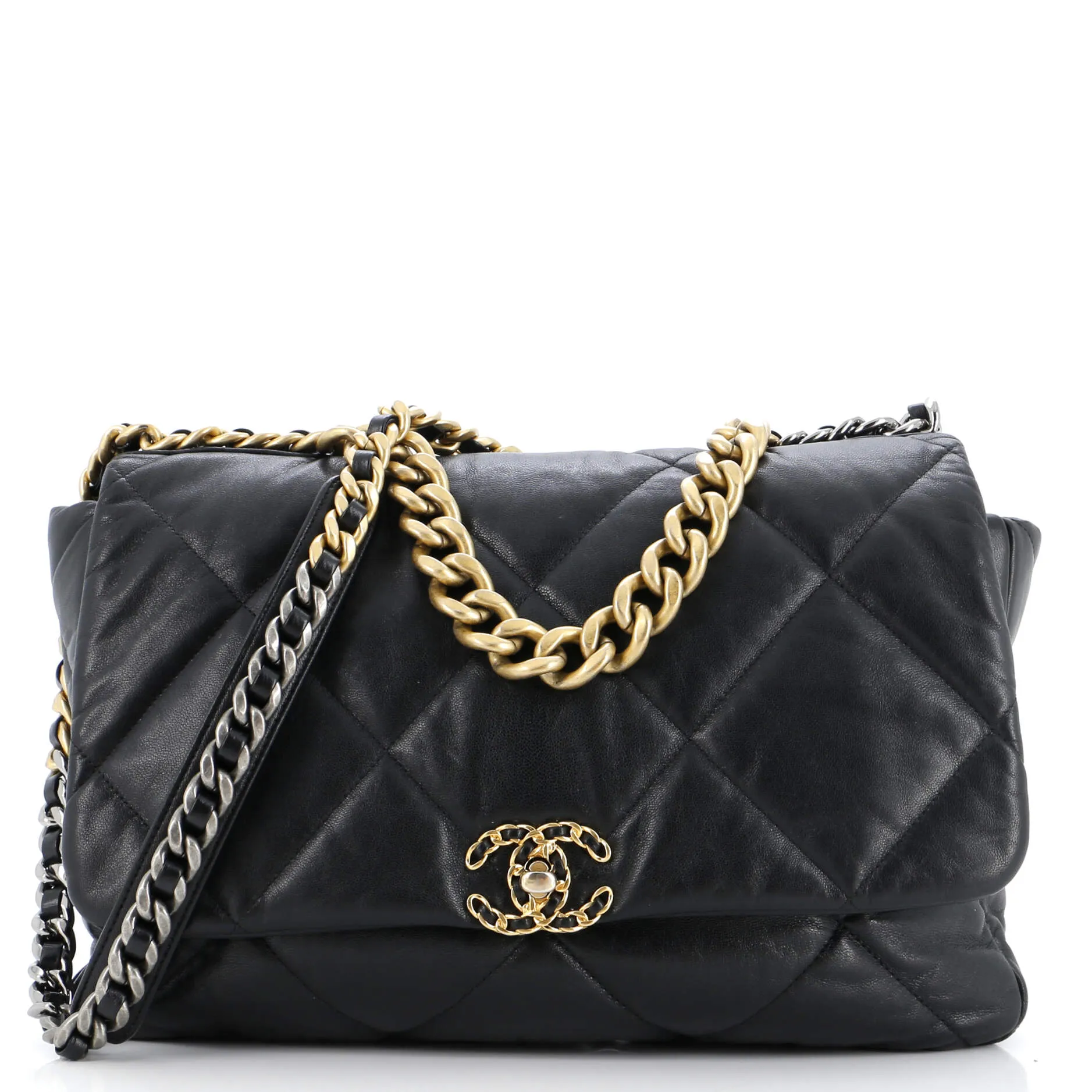 CHANEL 19 Flap Bag Quilted Leather Maxi