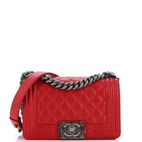 CHANEL Boy Flap Bag Quilted Lambskin Small