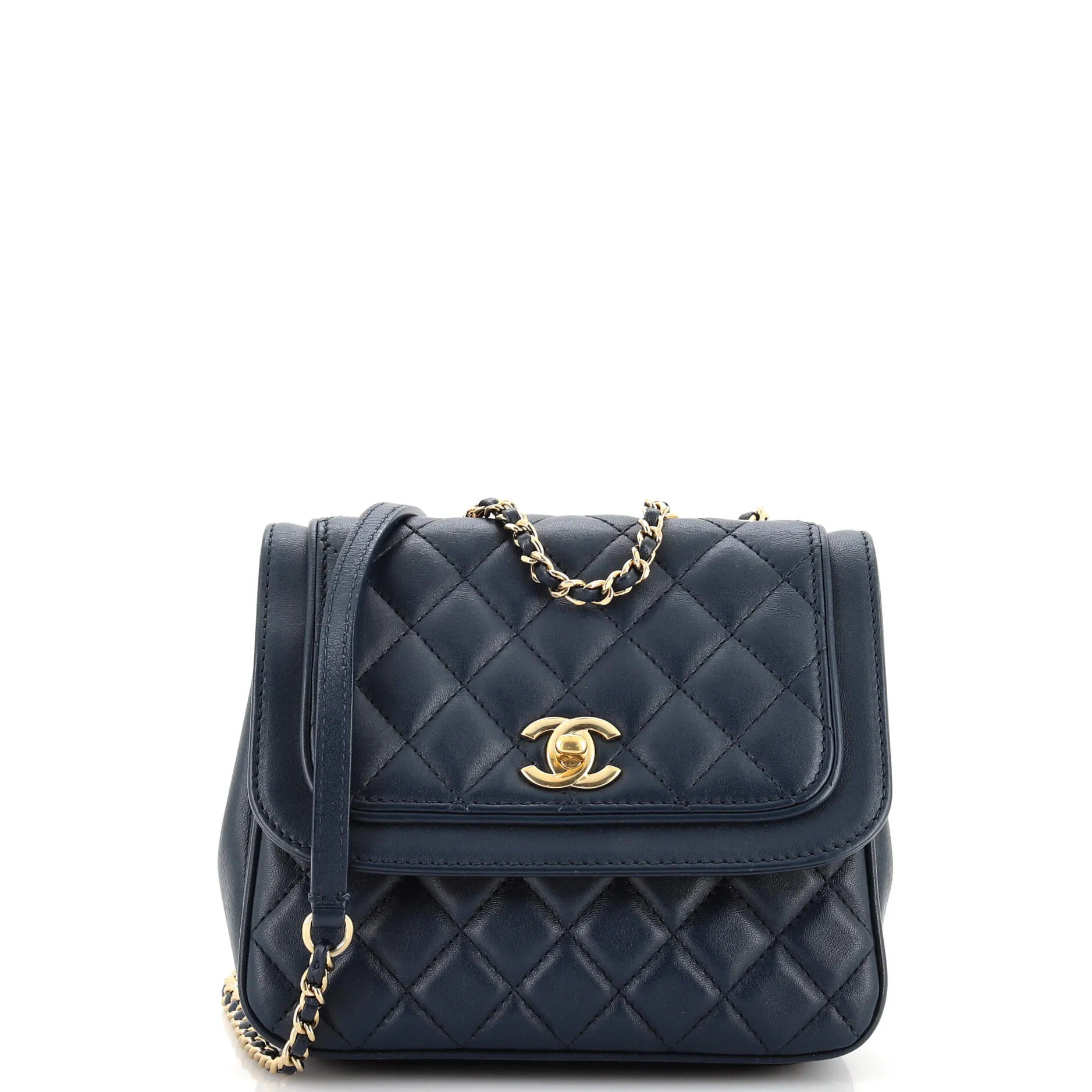 CHANEL Lovely Day Square Flap Bag Quilted Lambskin Small