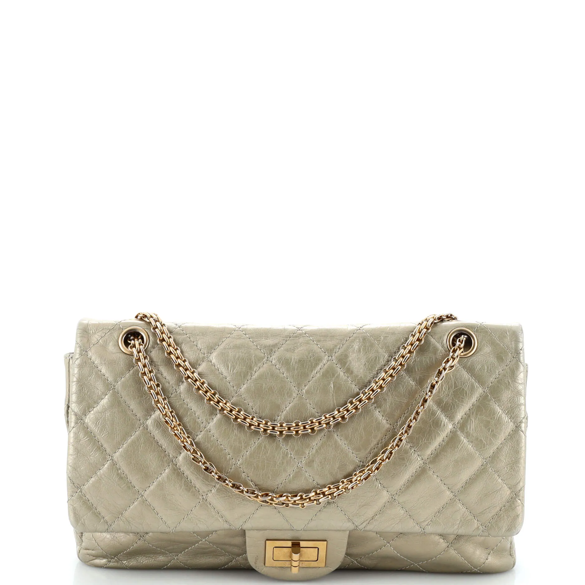 CHANEL Reissue 2.55 Flap Bag Quilted Metallic Aged Calfskin 226