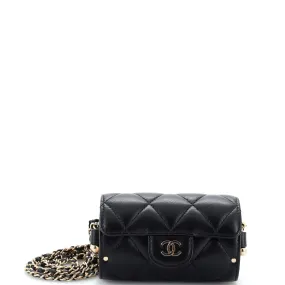 CHANEL Secret Barrel Chain Bag Quilted Lambskin with Quilted Metal Mini