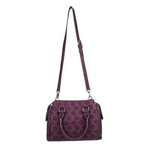 Daisy Crossbody Satchel - Burgundy