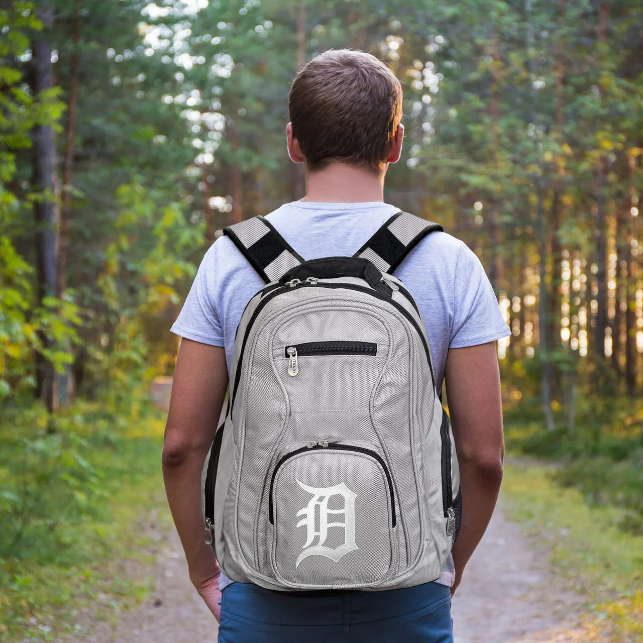 Detroit Tigers Laptop Backpack in Gray