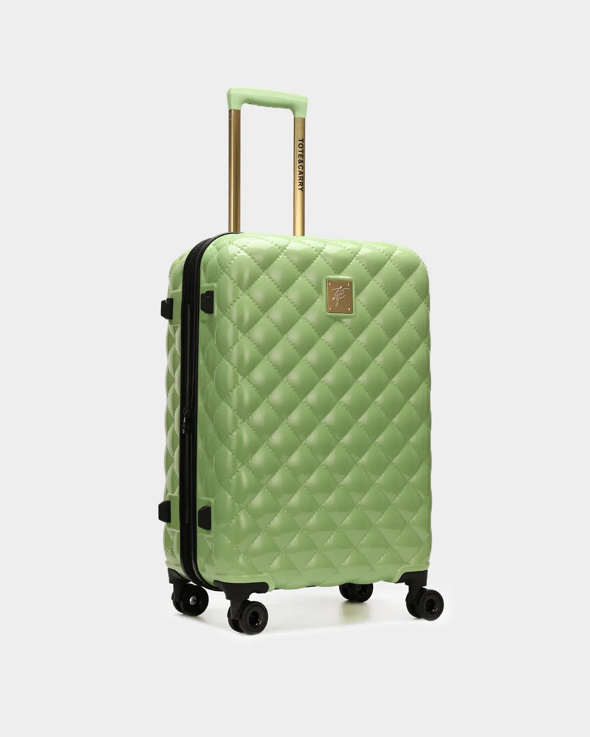 Diamond 3 Piece Luggage Set in Crystal Green