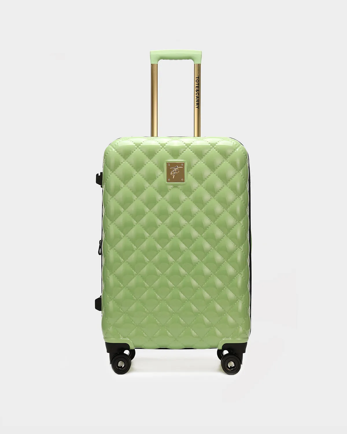 Diamond 3 Piece Luggage Set in Crystal Green