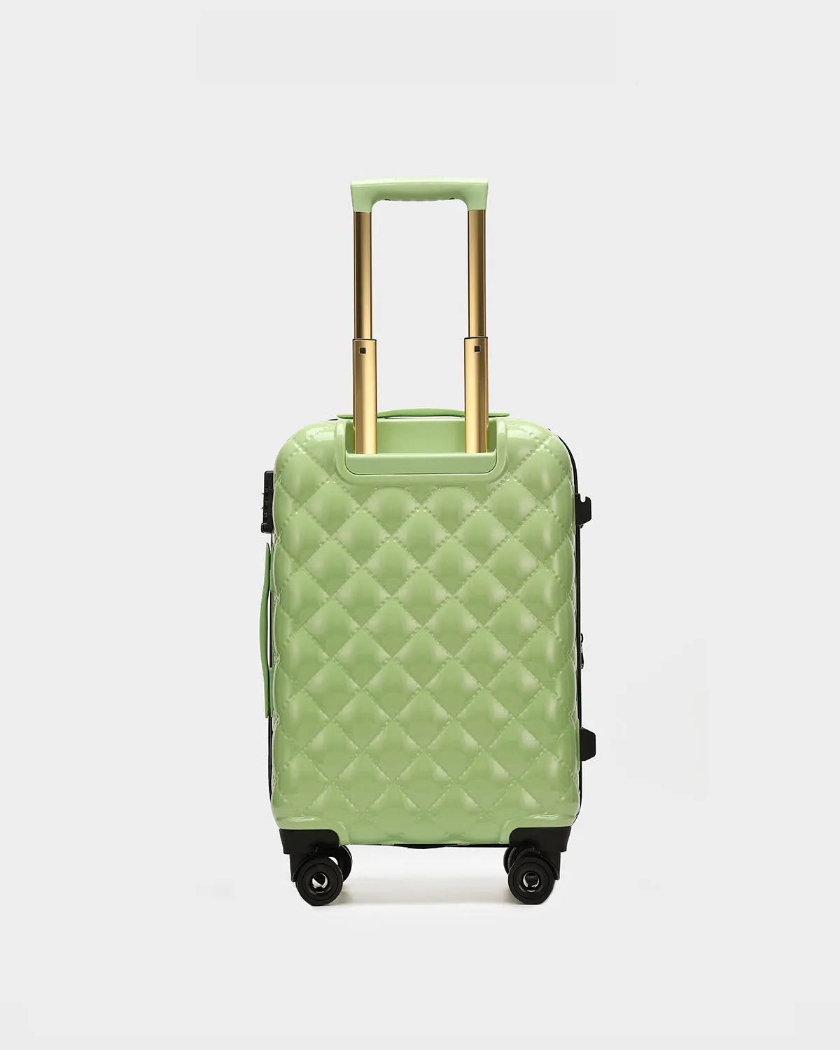 Diamond 3 Piece Luggage Set in Crystal Green