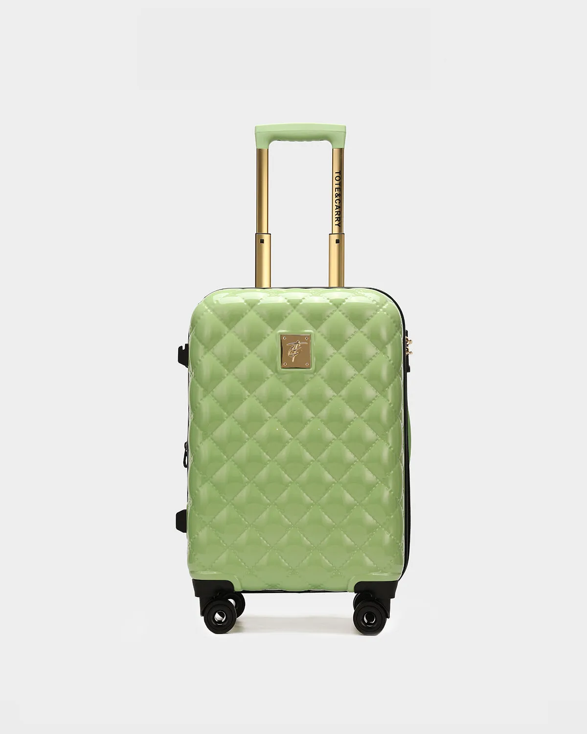 Diamond 3 Piece Luggage Set in Crystal Green