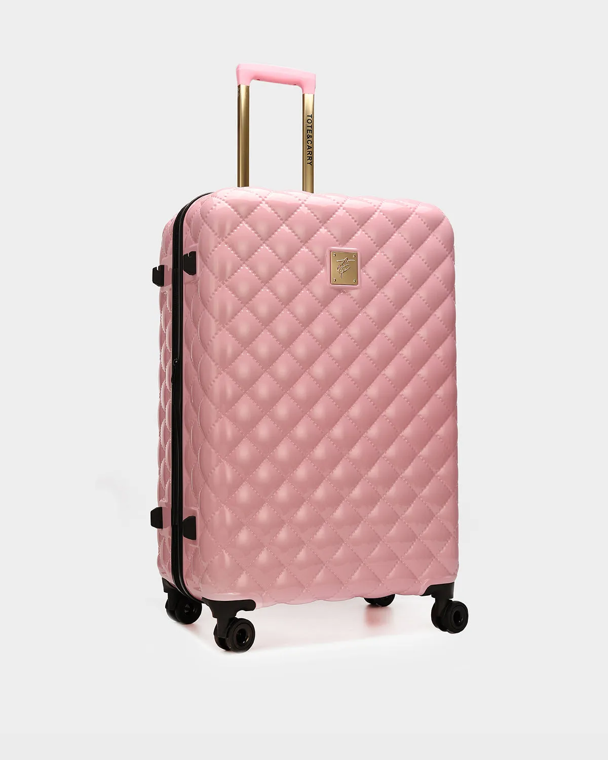 Diamond 3 Piece Luggage Set in Pink