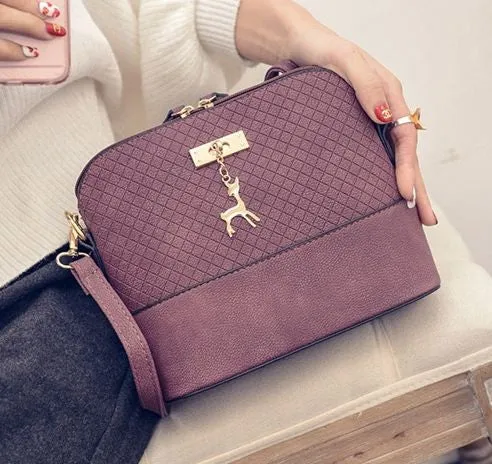 Fashion Women's PU Leather Mini Messenger Crossbody Bag