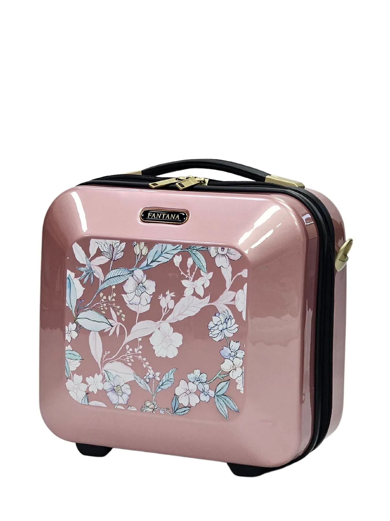 Floral Suitcase 4 Wheel Shiny Hard Case Shell Roller Wheels Cabin Small Medium Large Set Carry On Check In