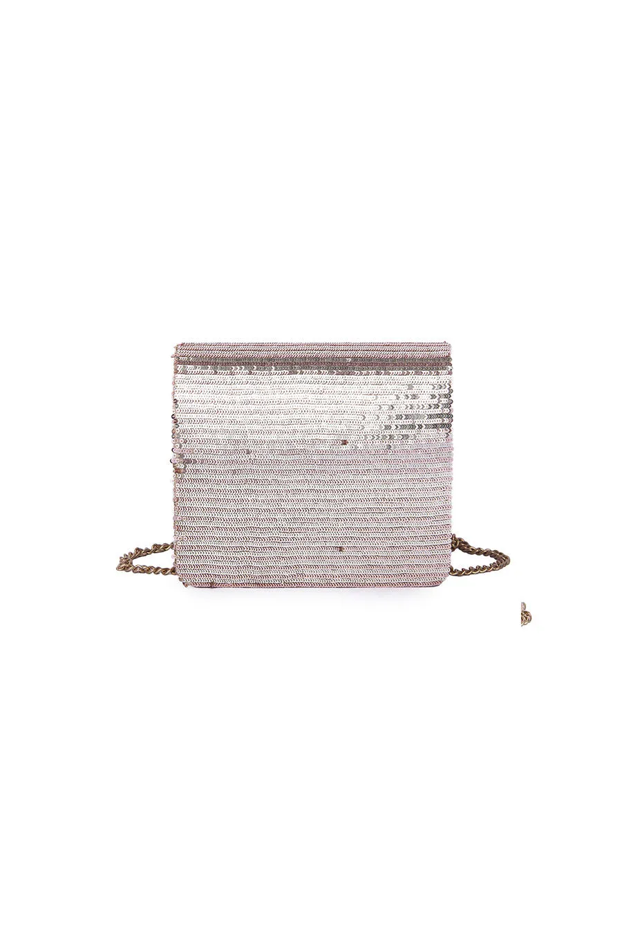 Gold Bonita Hand-Embroidered Clutch