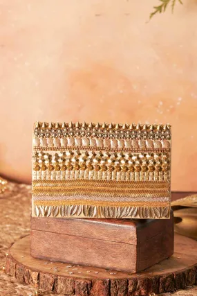 Gold Unnati Hand-Embroidered Clutch