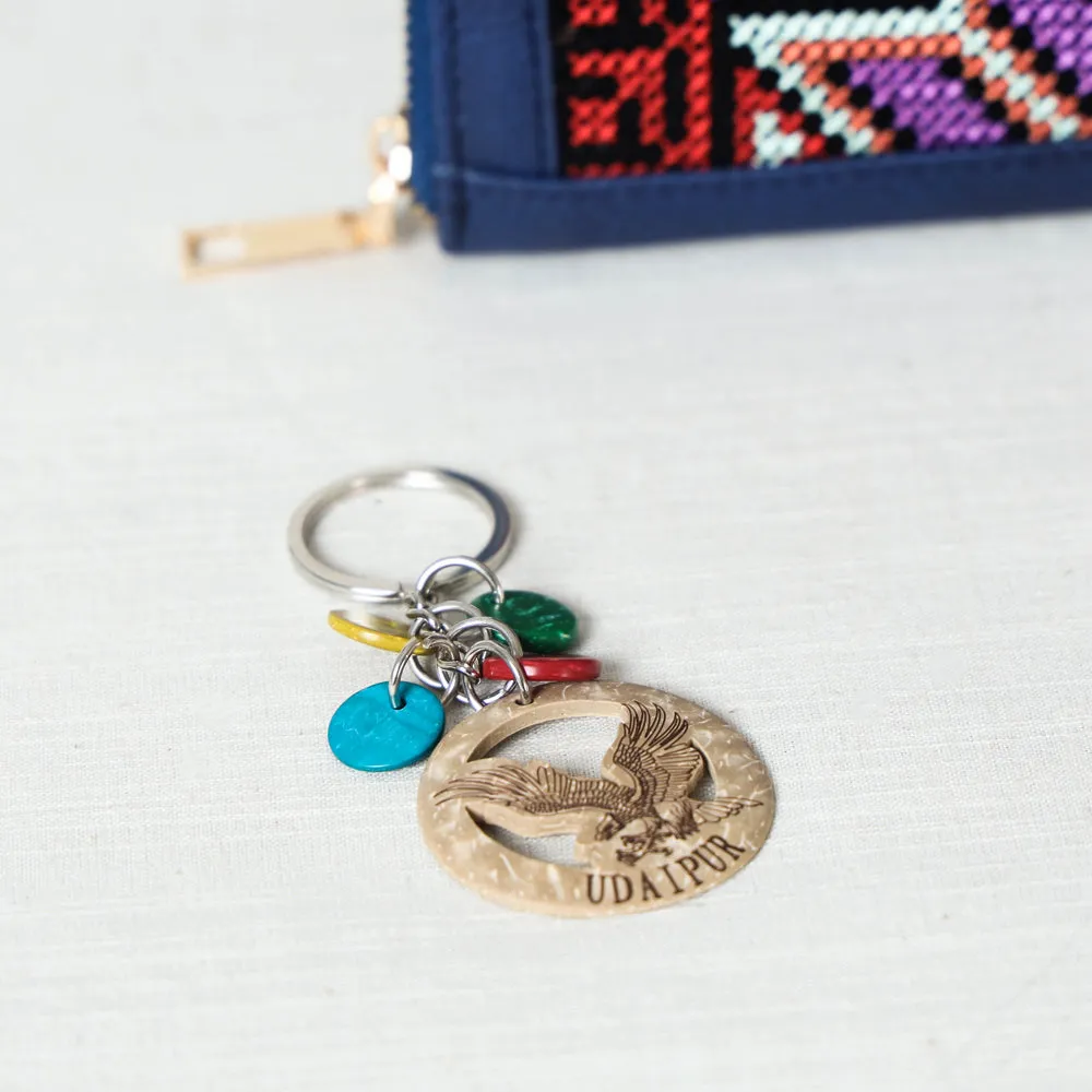 Handcrafted Embroidered Clutch Wallet with Keychain