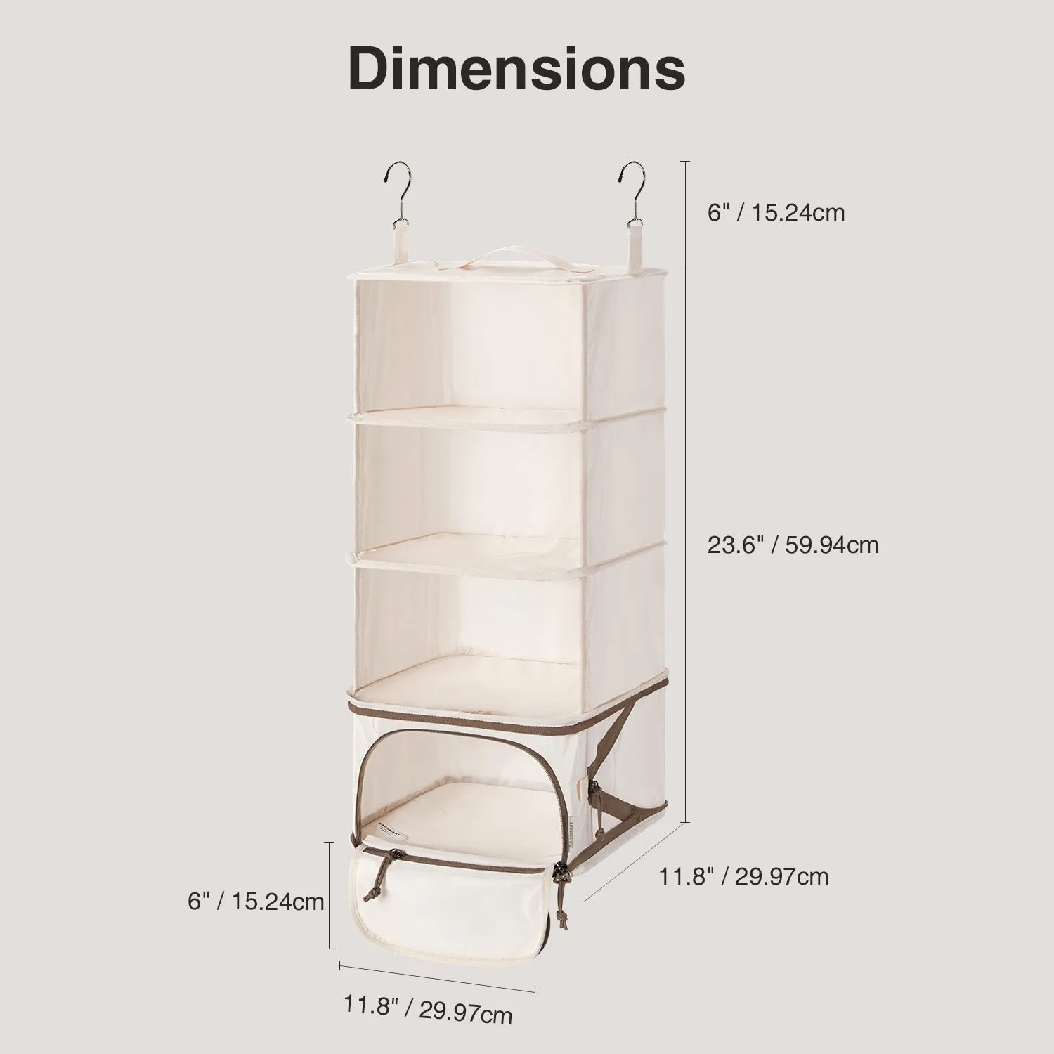 Hanging Foldable Compression Packing Cubes