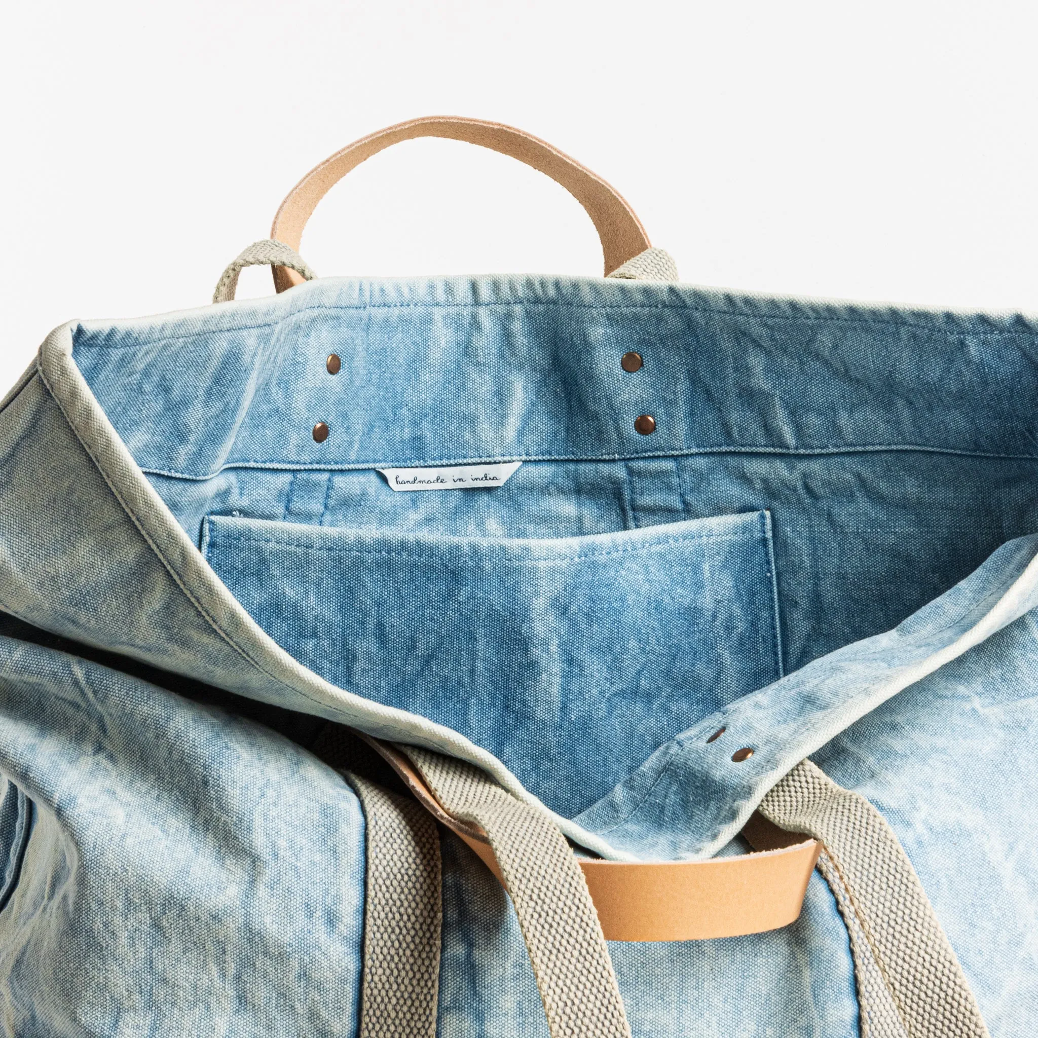 Large East West Tote | Acid Wash