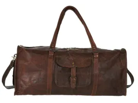 Large Leather Duffel 24"