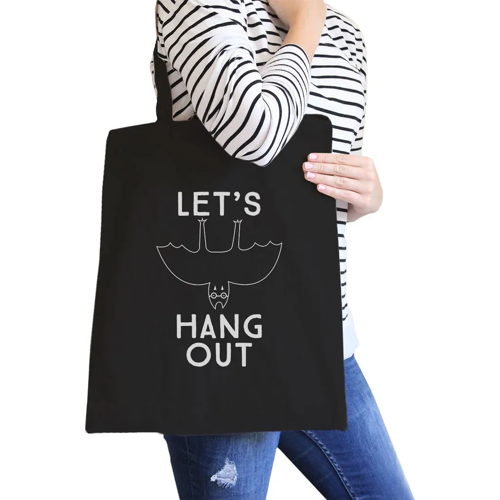 Let's Hang Out Bat Black Canvas Bags