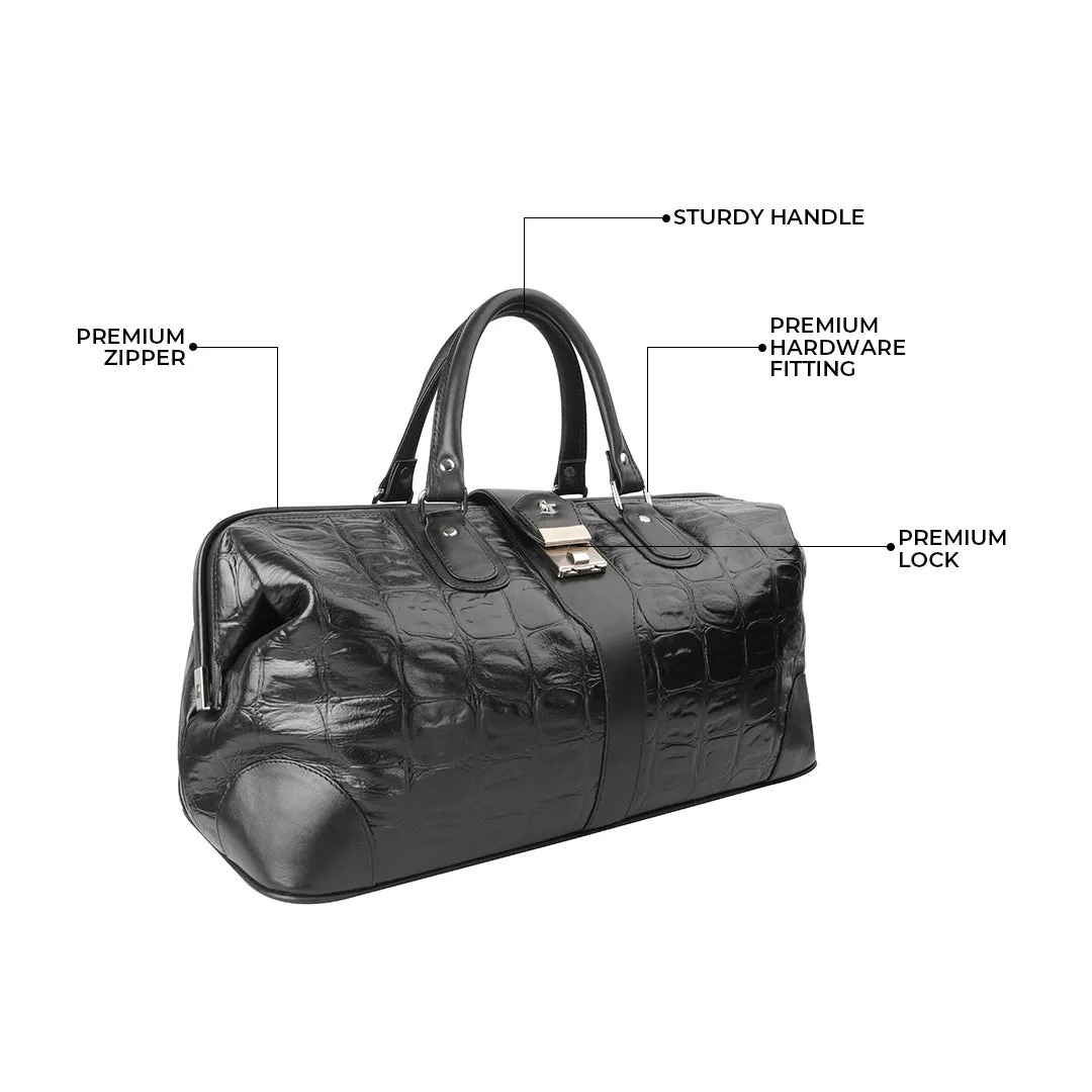 Luxury 97 Travel Bag | Leather Duffle Bag For Men | For Travel | Colour : Black, Brown