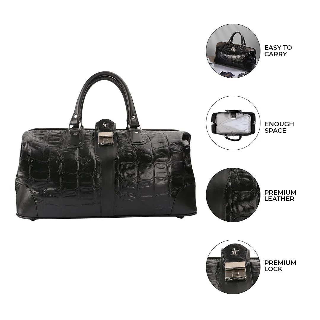 Luxury 97 Travel Bag | Leather Duffle Bag For Men | For Travel | Colour : Black, Brown