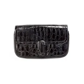 Marc Jacobs The Mini Shoulder Bag Black Embossed Crossbody