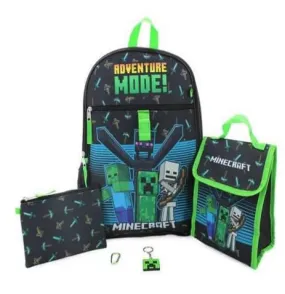 Minecraft Adevnture Mode 5 Piece 16 Inch Backpack Set