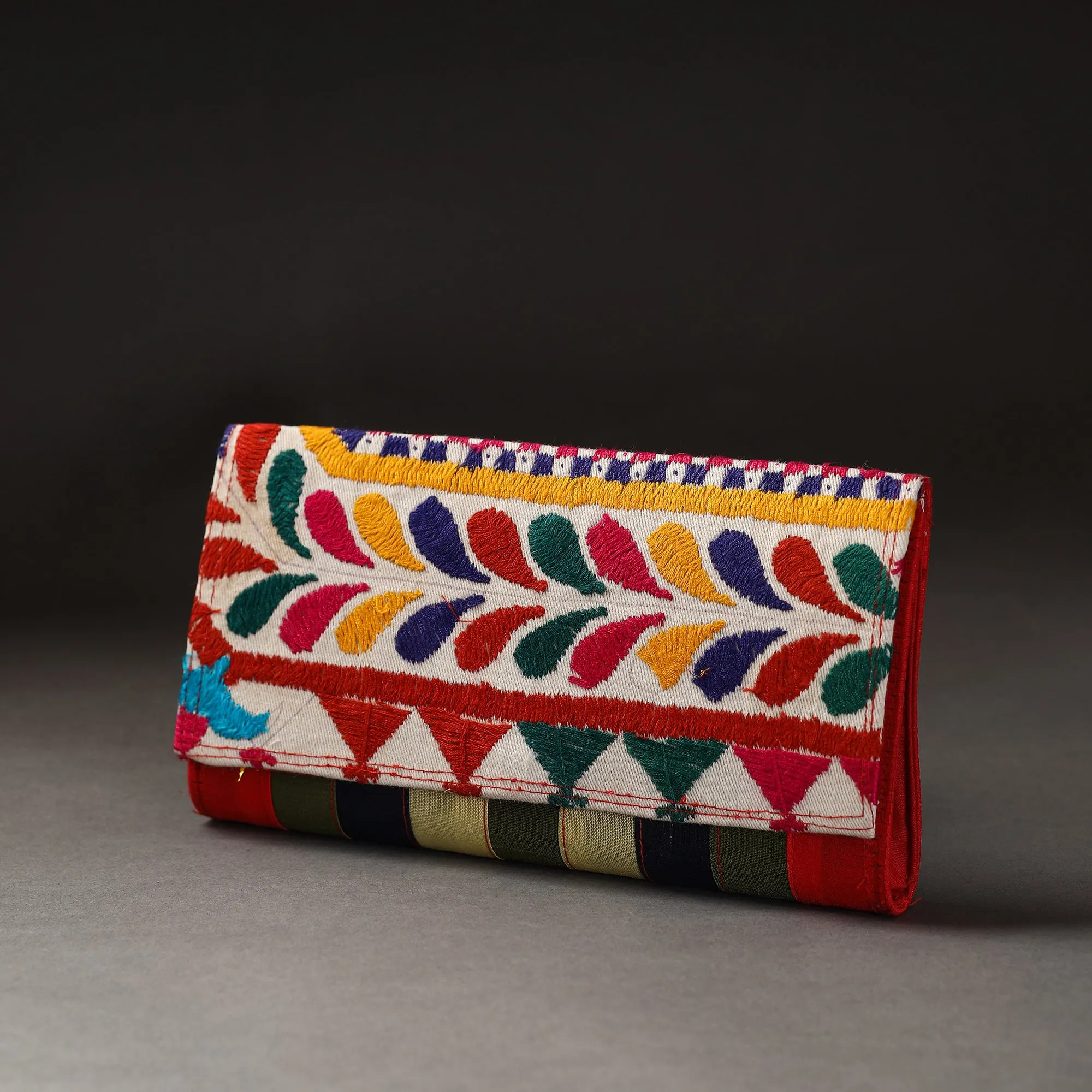 Multicolor - Kutchi Embroidery Handmade Clutch Wallet