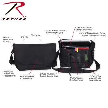 Polyester Elusion Messenger Bag