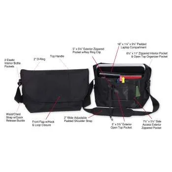 Polyester Elusion Messenger Bag