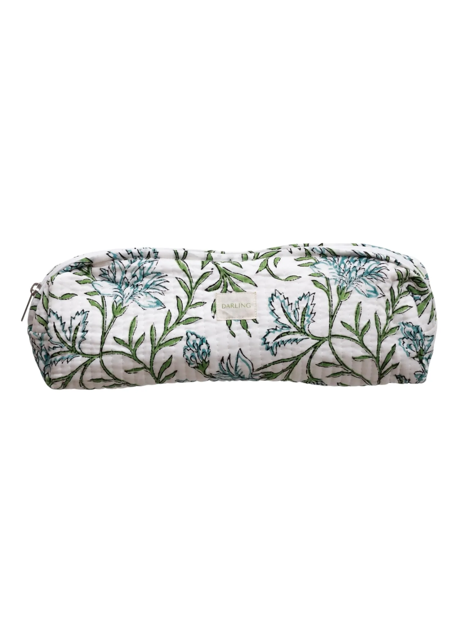 Quilted Hair Tool Bag - Blue Sweet Pea