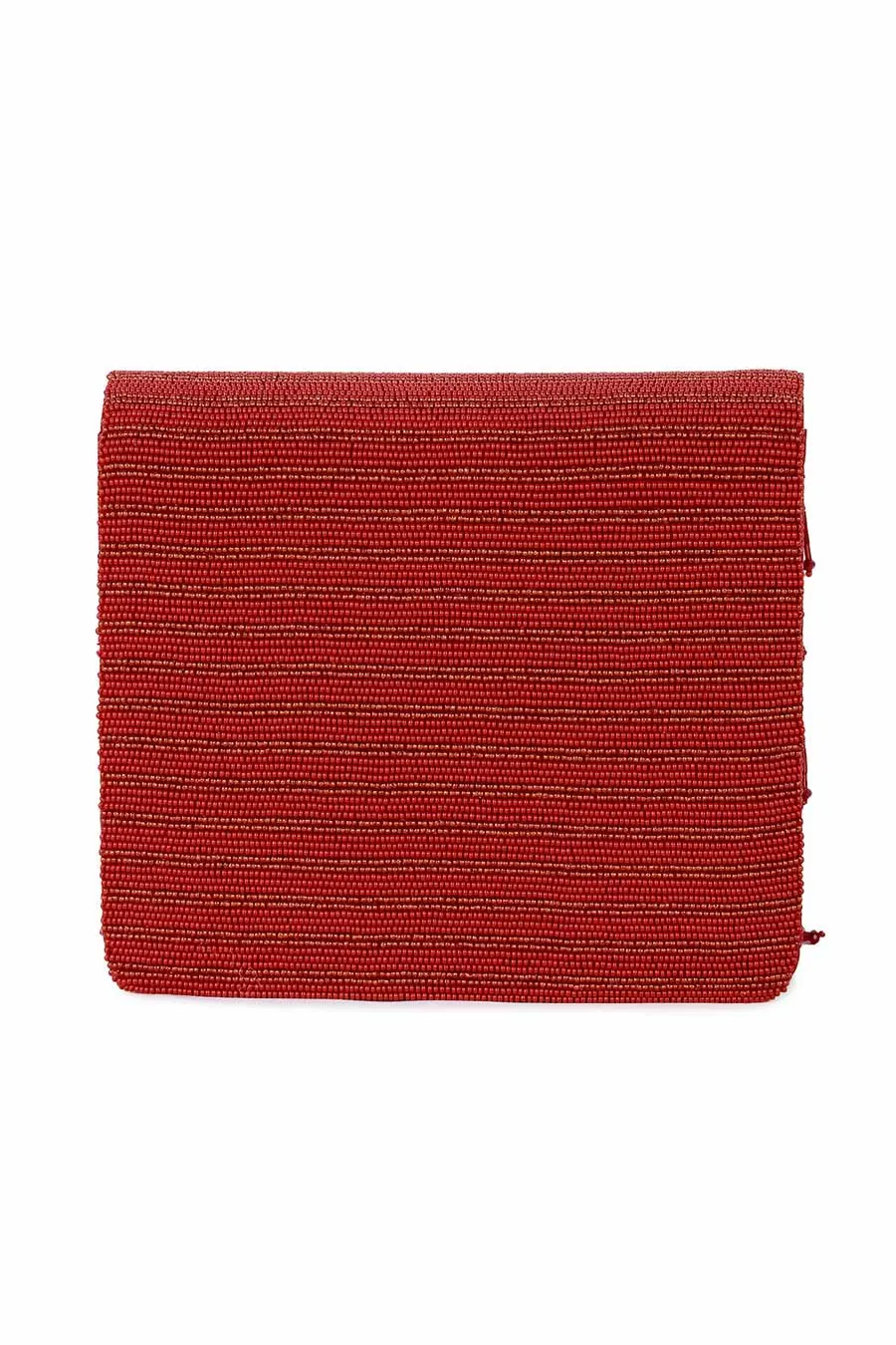 Red Riwaayat Hand-Embroidered Clutch