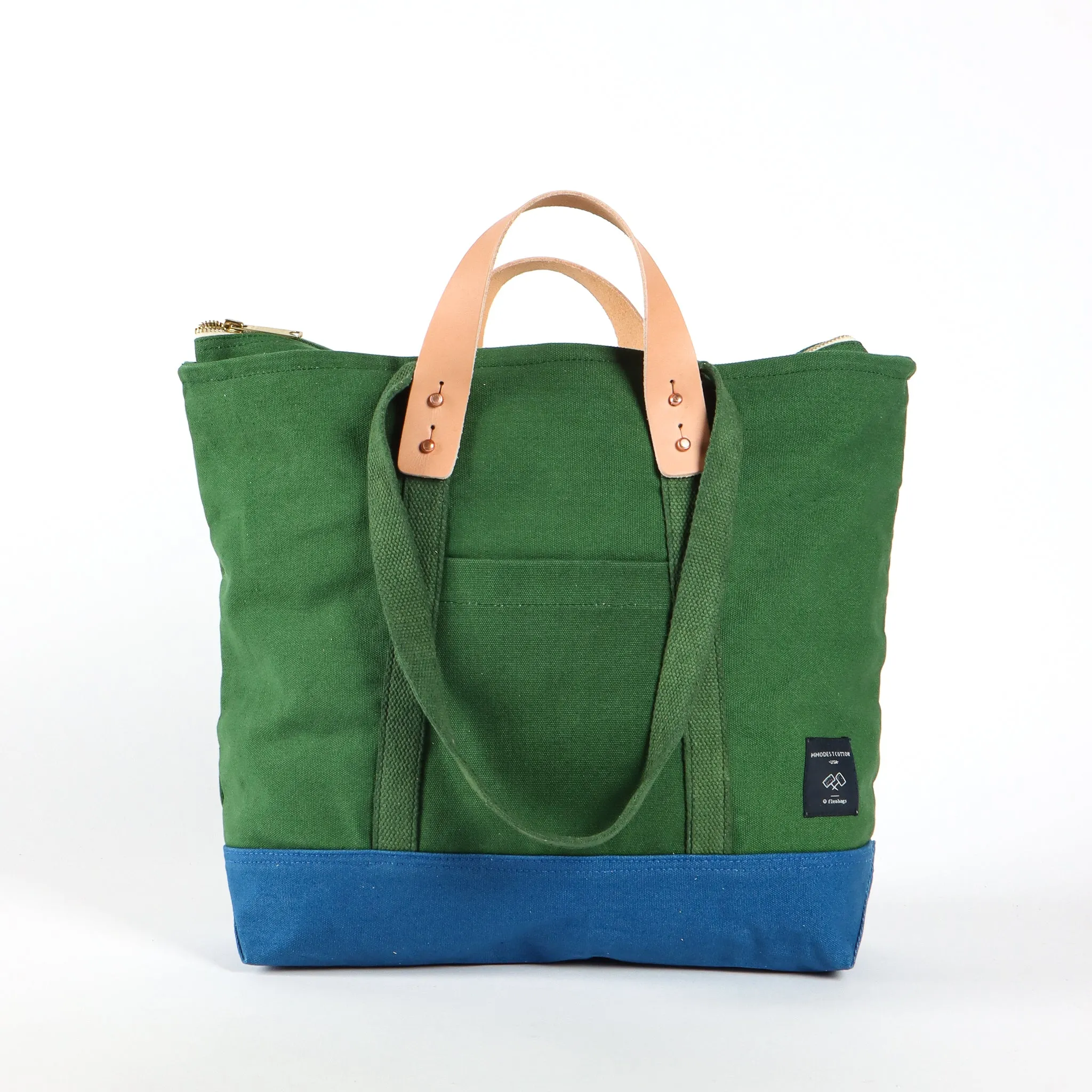 Small Zipper Tote | Pine Ocean