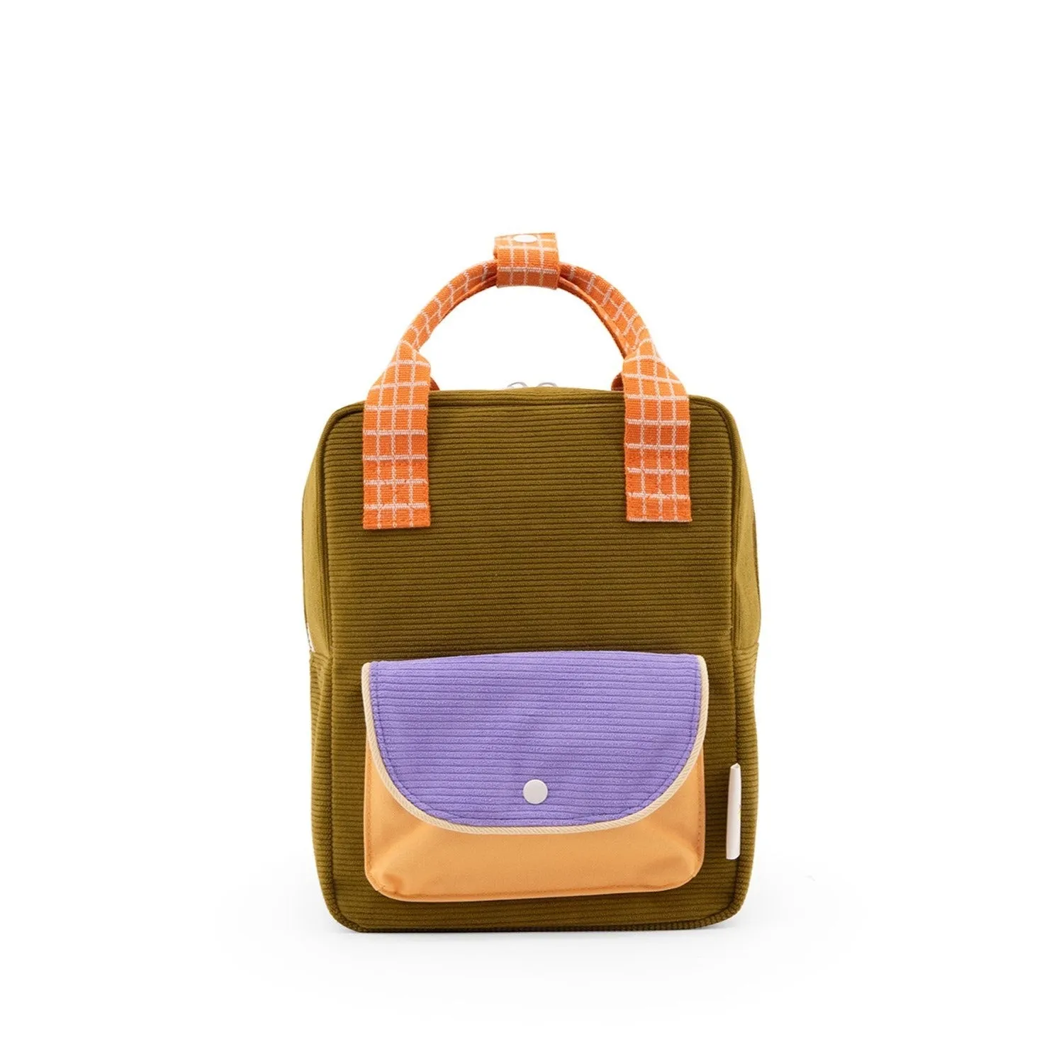 Sticky Lemon Farmhouse Corduroy Small Backpack, Soil Green