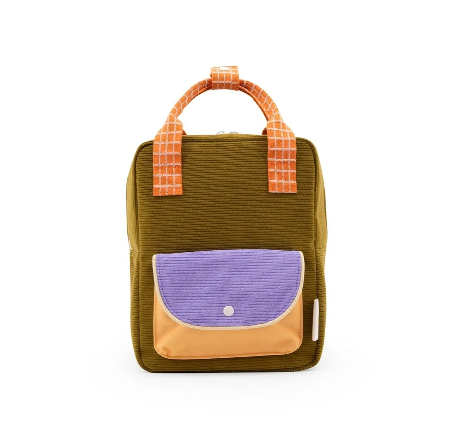 Sticky Lemon Farmhouse Corduroy Small Backpack, Soil Green