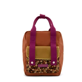 Sticky Lemon Golden Small Backpack, Jeronicus Brown/Flowerfield Pink